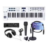 Arturia 49 Key Producer Starter Pack with Steinberg Interface, Shure Headphones, Tascam Mic & More