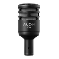 (Open Box) Audix - D6 Cardioid Dynamic Kick Drum Microphone