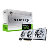 MSI NVIDIA GeForce RTX 5080 16GB VENTUS 3X OC White Blackwell Graphics Card