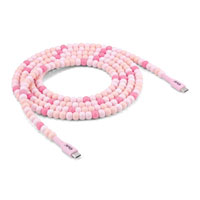 Club3D 2m Pink Beaded USB Type-C to USB Type-C Cable