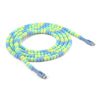 Club3D 2m Blue Beaded USB Type-C to USB Type-C Cable