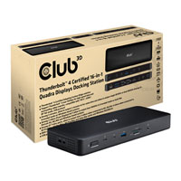 Club3D Thunderbolt 4 16-in-1 Quadra Displays Portable Docking Station