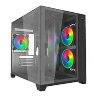 Vida Akira V2 Black Tempered Glass Micro-ATX PC Gaming Case