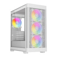 VIDA Zephyr V2 White Tempered Glass Micro-ATX PC Gaming Case