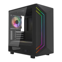 VIDA Apollo M Black Tempered Glass Micro-ATX PC Gaming Case