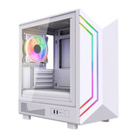 VIDA Apollo M White Tempered Glass Micro-ATX PC Gaming Case