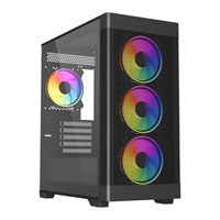 VIDA Zephyr V2 Black Tempered Glass Micro-ATX PC Gaming Case