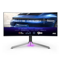 AOC AGON 34" Porsche PD34 Curved WQHD 240Hz Adaptive Sync QD-OLED Gaming Monitor