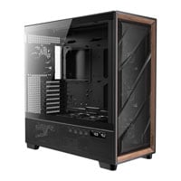 Refurbished Antec Flux PRO Full Tower Tempered Glass Black/Wood PC Gaming Case