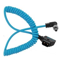 Kondor Blue Coiled D-Tap to Locking DC 2.1MMCable