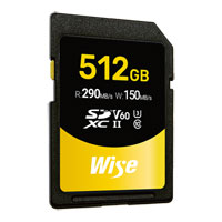 Wise SDXC UHS-II V60 Memory Card 512GB