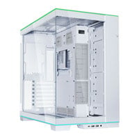 Open Box Lian Li O11 Dynamic EVO RGB White Dual Chamber Mid Tower Tempered Glass Reversible PC Case