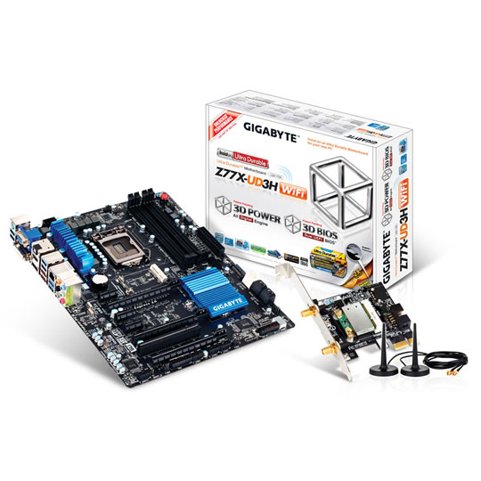 Gigabyte Z77X-UD3H WiFi Z77 Ivybridge Ready Motherboard LN43818 - GA-Z77X- UD3H-WB WIFI | SCAN UK