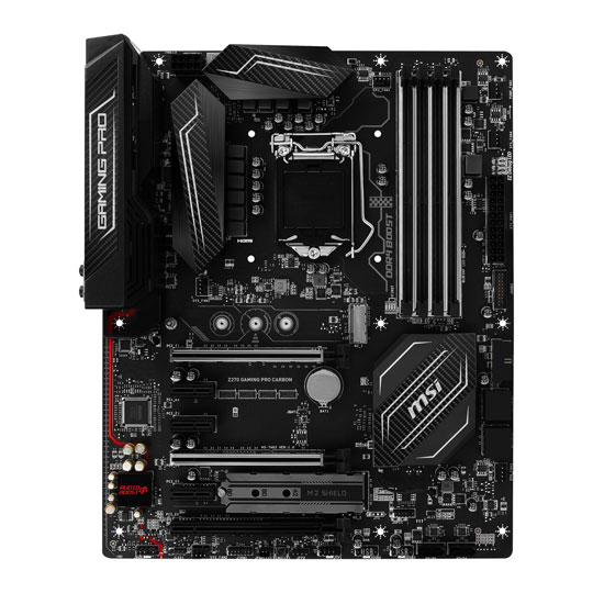 Intel i7 7700K CPU + MSI Z270 GAMING PRO CARBON Motherboard Bundle LN83255  | SCAN UK