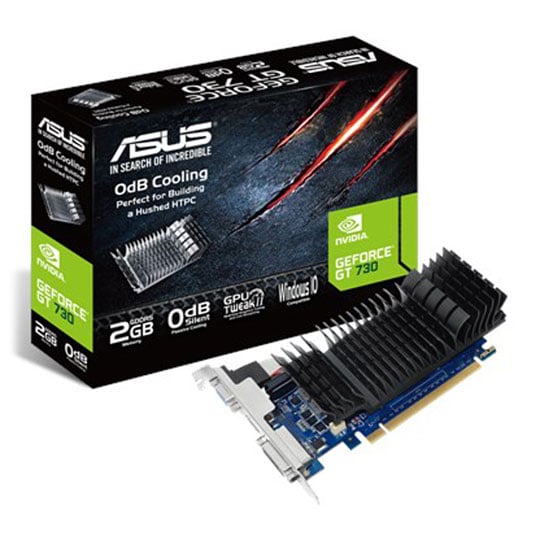 ASUS NVIDIA GeForce GT 730 2GB Low Profile Passive Graphics Card ...