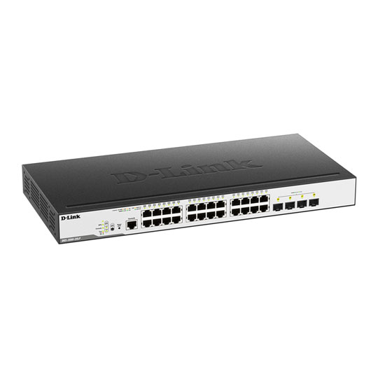 24-Port D-Link 10/100/1000Mbps PoE and 4 Port SFP Managed Gig Switch ...