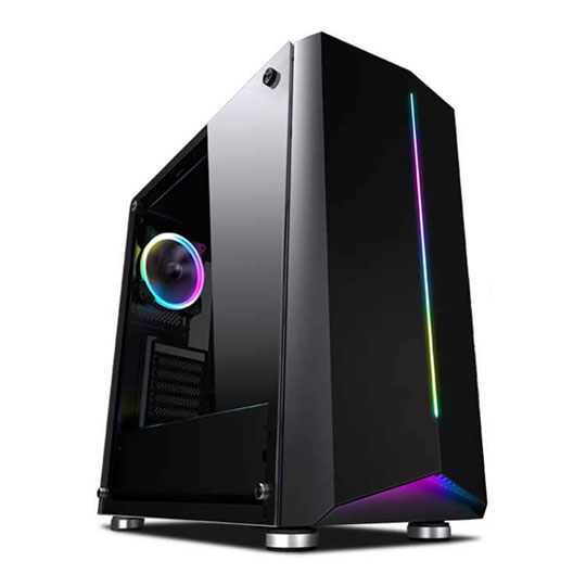 SaharaGaming P10 Sync RGB Tempered Glass Case LN96268 - P10-Sync | SCAN UK