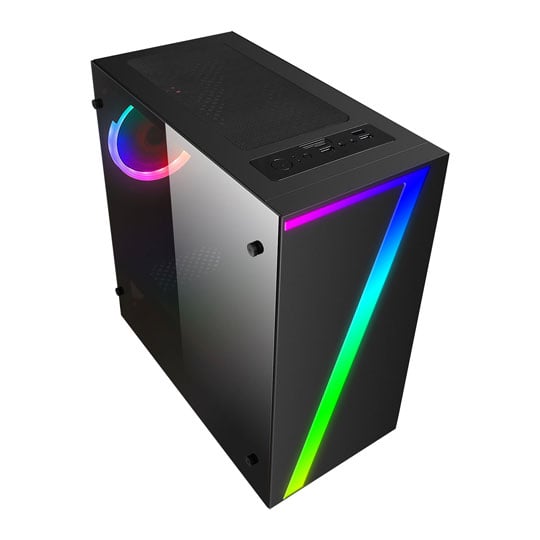 CiT Seven RGB Windowed MicroATX PC Gaming Case LN96378 - CIT-SEVEN ...