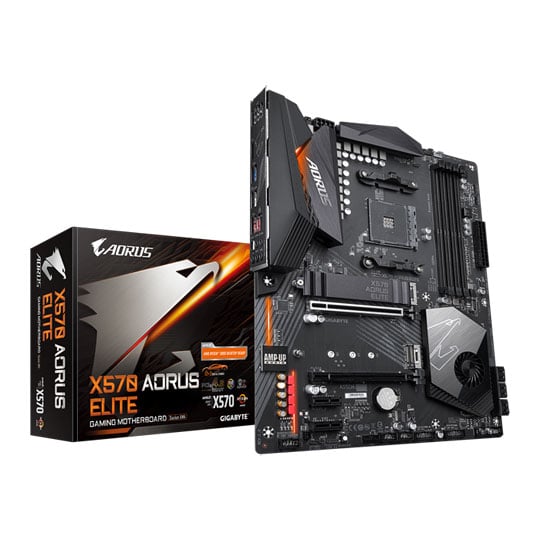 Gigabyte AMD Ryzen X570 AORUS ELITE AM4 PCIe 4.0 ATX Motherboard ...