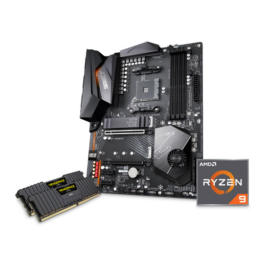 Amd Ryzen 9 3900x Cpu Gigabyte X570 Aorus Elite Motherboard And 16gb 3200mhz Ddr4 Diy Bundle 2795