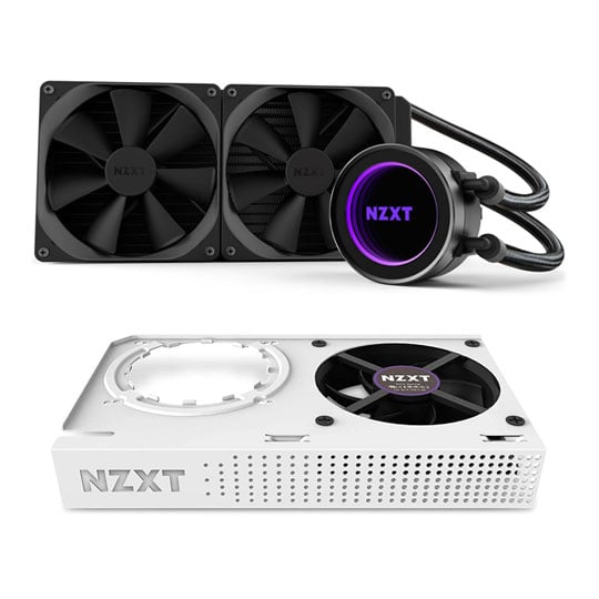 NZXT Kraken X62 RGB 280mm AIO CPU Cooler & Kraken G12 GPU Mounting Kit White