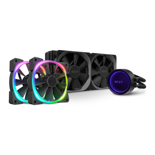 NZXT - Kraken X53 RGB All-in-one 240mm Radiator CPU Liquid Cooling System outlets