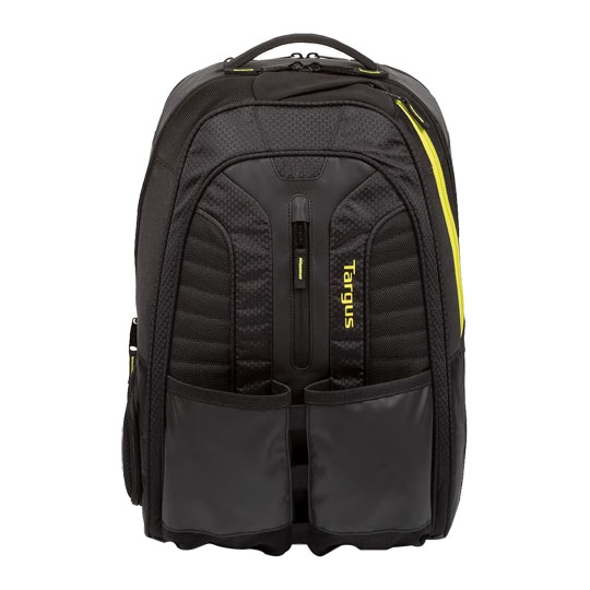 Targus Work Play Racquets 15.6 Laptop Backpack Black Yellow LN111669 TSB943EU SCAN UK