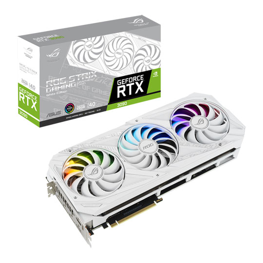 ASUS NVIDIA GeForce RTX 3090 24GB ROG Strix White Ampere Graphics Card  LN115357 - ROG-STRIX-RTX3090-24G-WHITE | SCAN UK