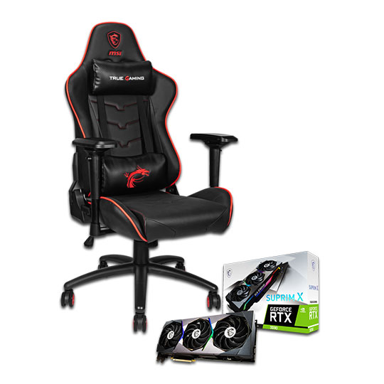 MSI NVIDIA GeForce RTX 3090 SUPRIM X MSI MAG CH120X Gaming Chair Bundle