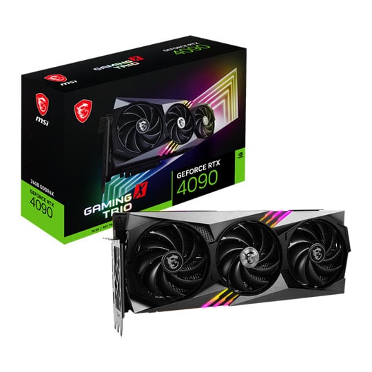 MSI NVIDIA GeForce RTX 4090 24GB GAMING X TRIO Ada Lovelace Graphics Card  LN129353 - GeForce RTX 4090 GAMING X TRIO 24G | SCAN UK