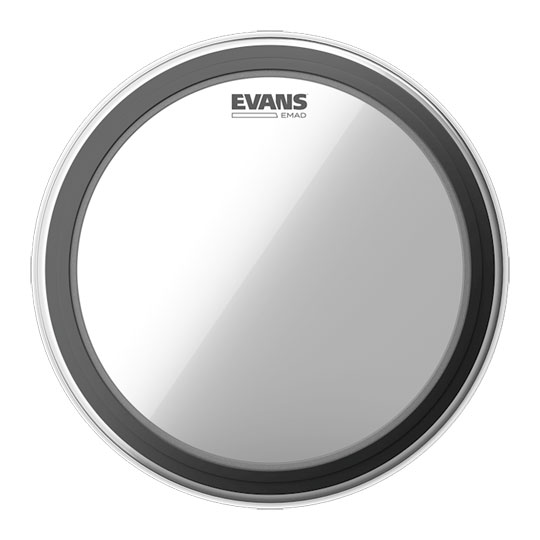 Evans Emad Clear Bass Drum Head Inch Ln Bd Emad Scan Uk