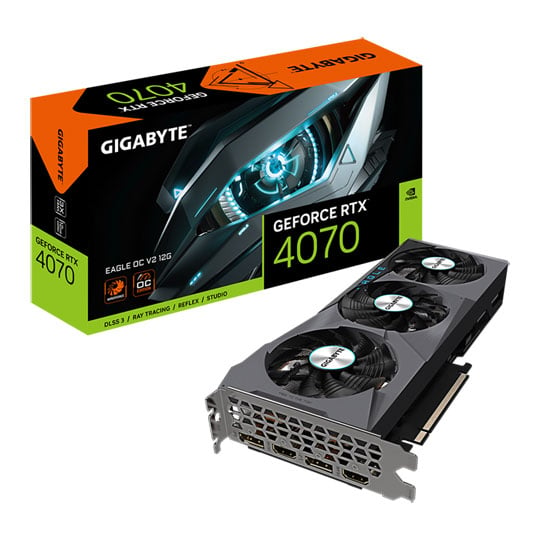 Gigabyte NVIDIA GeForce RTX 4070 12GB EAGLE OC V2 Ada Lovelace Graphics  Card LN142562 - GV-N4070EAGLE OCV2-12GD | SCAN UK