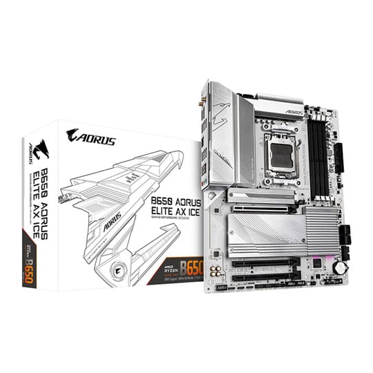 Gigabyte AMD Ryzen B650 AORUS ELITE AX ICE AM5 DDR5 ATX Motherboard