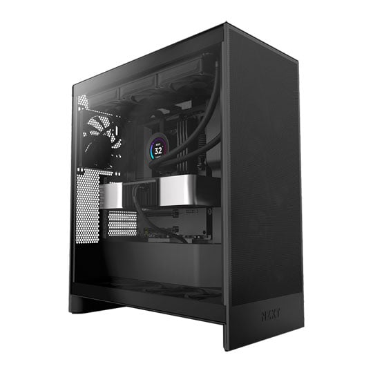 NZXT H7 Flow (2024) Mid Tower Tempered Glass PC Gaming Case Black ...