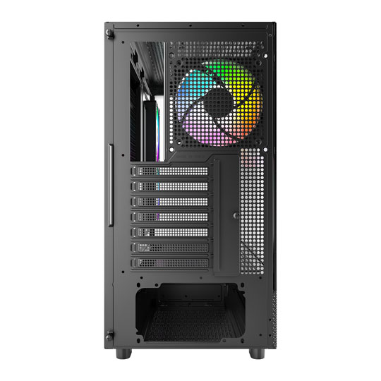 Montech Xr Black Fish Tank Window Mid Tower Pc Case With X Argb Fans