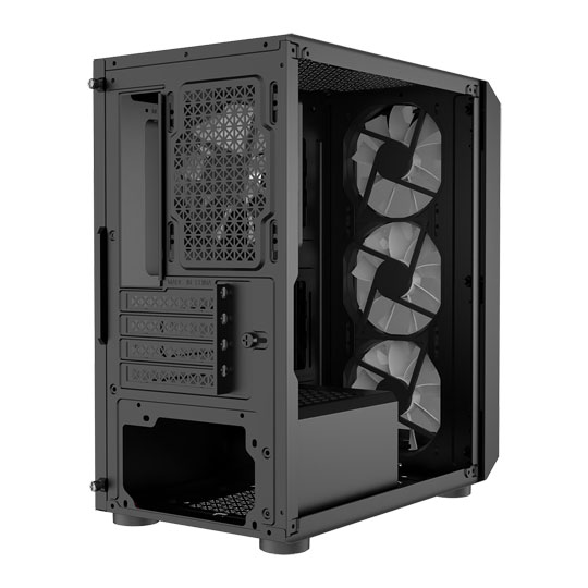 GameMax Icon MicroATX Tempered Glass PC Gaming Case Black LN147731 ...